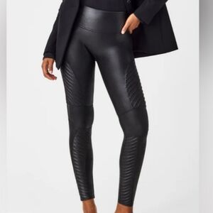 SPANX Black Moto Leggings